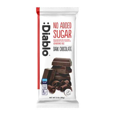 Produktbild von Diablo Zartbitterschokolade ohne Zuckerzusatz 85 g Tafel