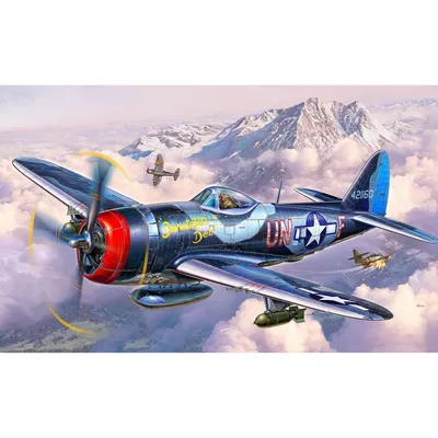 Produktbild von Revell P-47M Thunderbolt, Starrflügelflugzeug-Modell, Montagesatz, 1:72, Republic P-47 Thunderbolt, Kunststoff, Zwischen