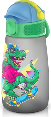Image de Gourde Arendo pour enfants, bouteille d'eau 350 ml, fermeture à clic, sans BPA, poignée, embout pour boire, lavable au lave-vaisselle 50 °C, couvercle dévissable