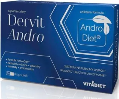 Produktbild von DERVIT ANDRO gegen Haarausfall 60 Kapseln.