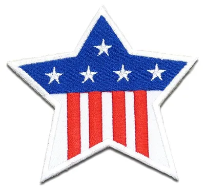 Produktbild von Usa Stern Flagge Fahne - Aufnäher, Bügelbild, Aufbügler, Applikationen, Patches, Flicken, Zum Aufbügeln, Größe: 7,9 x 8,4 cm