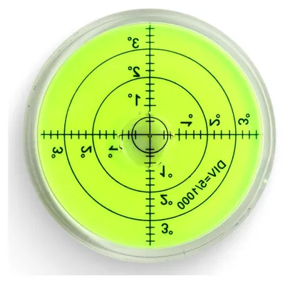 Produktbild von Kompakte Bullseye-Wasserwaage, 60mm, Runde Libelle mit Skala zur horizontalen Ausrichtung von Kamera, Stativ, Waagen und Maschinen