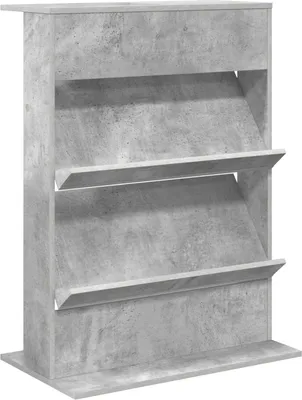 Obrázek produktu pro Regál na časopisy s policí Betonově šedá 70 x 41 x 96 cm