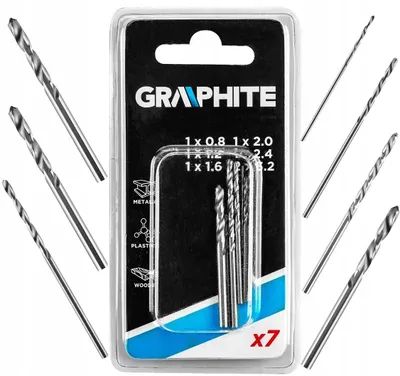 Produktbild von GRAPHITE Präzisionsbohrer 0.8-3.2mm 7tlg Set