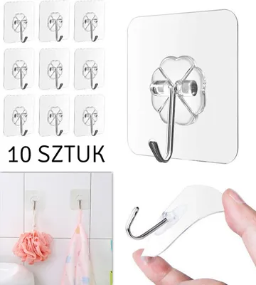 Zdjęcie produktu dla Apt Ag702 Samoprzylepny Wieszak Ścienny 10Szt