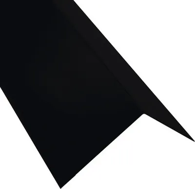 Produktbild von PRECIT Rinneneinhang ohne Wasserfalz Tiefschwarz RAL 9005 1000 mm x 83 mm x 65 mm (Materialstärke = 0,4 mm)