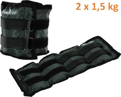 Obrázek produktu pro MOVIT Zátěžové manžety, 2 x 1,5 kg, šedé