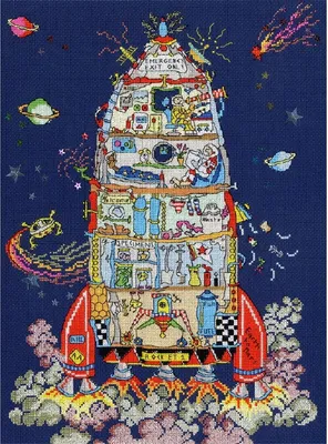 Produktbild von Bothy Threads Kreuzstich-Set "Rakete", 26x35cm, XCT6, Zählmuster