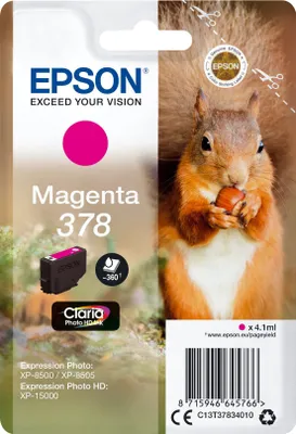 Produktbild von Epson Tintenpatrone magenta Claria Photo HD 378 T 3783