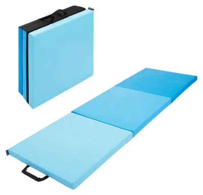 Produktbild von 4FIZJO 3-teilige Gymnastikmatte, 180 × 60 × 5 cm, Klappbare Trainings- & Reha-Matte aus PVC/EPE
