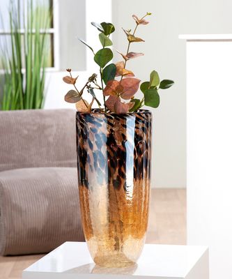Casablanca Vase - Blumenvase H.36,5cm - Vasen in braun H.36,5cm - Bodenvase aus Glas für das Wohnzimmer