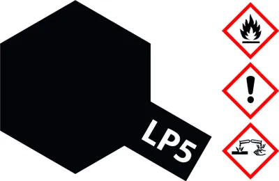 Produktbild von LP-5 Schwarz seidenmatt 10ml Kunstharzfarben