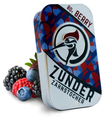 Aroma-Zahnstocher Beere, 80 Stück im Döschen