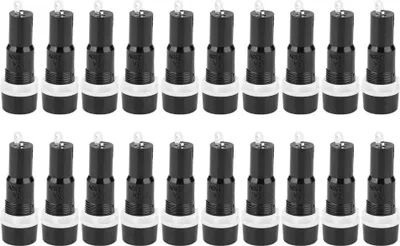 Zdjęcie produktu dla 20 szt. uchwyt bezpiecznika MF-527 5x20 mm obudowa bezpiecznika czarna obudowa ochronna bezpiecznika