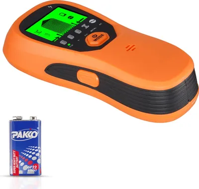 Produktbild von SucceBuy Elektronischer 5-in-1-Wandscanner mit Sensor, LCD-Display und Audioalarm, zur Ortung von Metall, Stromleitungen, Balken und Rohren, Orange