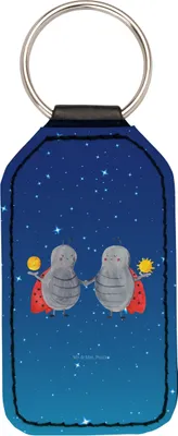 Produktbild von Mr. & Mrs. Panda Schlüsselanhänger Sternzeichen Zwilling - Sternenhimmel Blau - Geschenk, anhänger für schlüssel, Taschenanhänger, Tierkreiszeichen, Glückskäfer