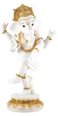 Ganesha-Figur, 32 cm, Kunstharz, Elefantenkopf, mehrfarbig