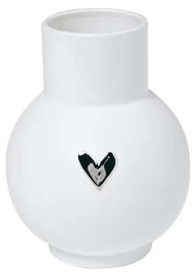Zdjęcie produktu dla Räder Lovely – srebrny wazon w kształcie kuli z motywem serca, średnica: 10 cm