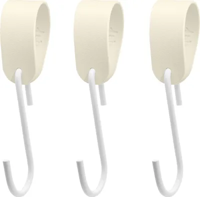 Immagine prodotto di Natural Goods Berlin gancio per cappotto GARD loop, cinturino in pelle vegana PU, loop in pelle, cinturino in pelle, beige, con gancio GARD FLAT in bianco, 3 pezzi