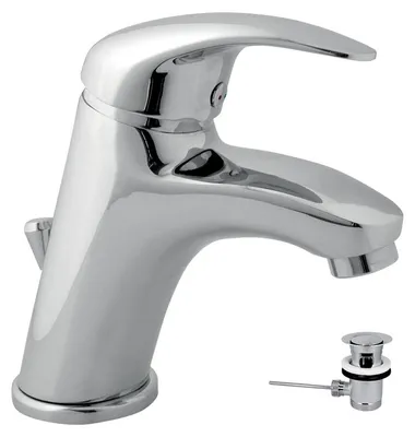 Produktbild von Waschtischarmatur mit Metallauslauf Titania Lux Chrom