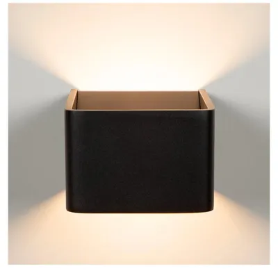 Productafbeelding van Atmooz Calla – Wandlamp – Geïntegreerde LED – Wandspot – Zwart – 10 x 10 cm – Geschikt voor: hal, slaapkamer, eetkamer, woonkamer