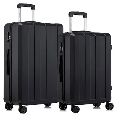 Produktbild von Reisekoffer Set mit Hartschale, Handgepäck und 4 Rollen, Schwarz