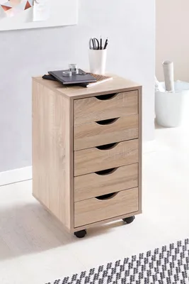 Zdjęcie produktu dla Podstawa mobilna MINA 33 x 68 x 38 cm drewno MDF 5 szuflad