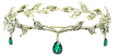 Produktbild von Haarkranz Elfenkrone Diadem - Kristall - Silber - Diademform