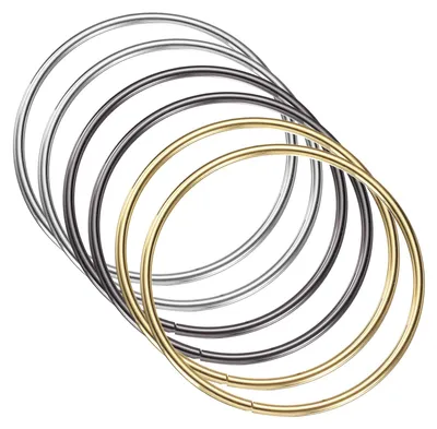 6 Metall-Geldbörsengriffe Gold/Gunmetal/Silber