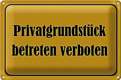 Produktbild von Blechschild Verbot 30x20cm Privatgrundstück betreten
