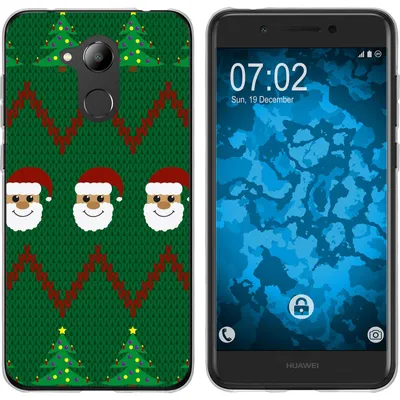 Produktbild von PhoneNatic Case kompatibel mit Huawei Nova Smart (Honor 6c) Silikon-Hülle X Mas Weihnachten X-Mas Sweater M7