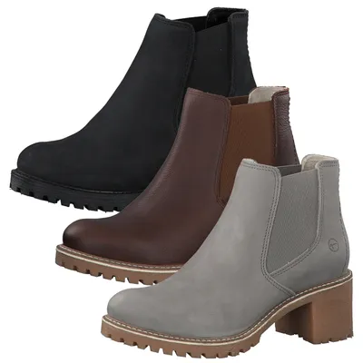 Produktbild von Tamaris Damen Chelsea Boots Leder Stiefeletten 1-25447-25, Größe:41 EU, Farbe:Braun
