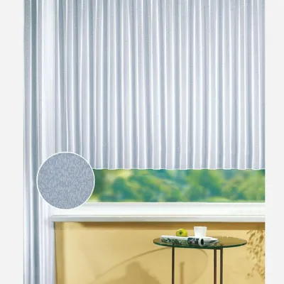 Produktbild von Webstore Albani - Lichtdurchlässiger Gardinen Store mit Gardinenband: 145x450cm / Weiß Größe (HxB): 145x450cm Farbe: Weiß