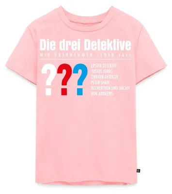 Produktbild von Spreadshirt Die Drei Fragezeichen Detektive Visitenkarte Kinder Premium T-Shirt, 98/104 (2 Jahre), Rosa