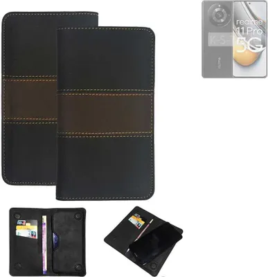 Produktbild von K-S-Trade Hülle Handyhülle kompatibel mit Realme 11 Pro Schutzhülle Walletcase Bookstyle Tasche Schutz Case Handytasche Wallet Cover Kunstleder