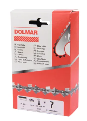 Produktbild von Dolmar 514686764 Super 20 Kettensägenkette 15"/38 cm 64 Glieder 0,325" 1,5 mm