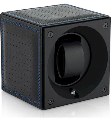 Produktbild von Swiss Kubik - SK01.CV.RC.BLEU - Uhrenbeweger - für 1 Uhr - Masterbox Leder gelocht Naht blau