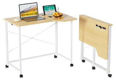 Obrázek produktu pro Skládací psací stůl na kolečkách pro práci z domova