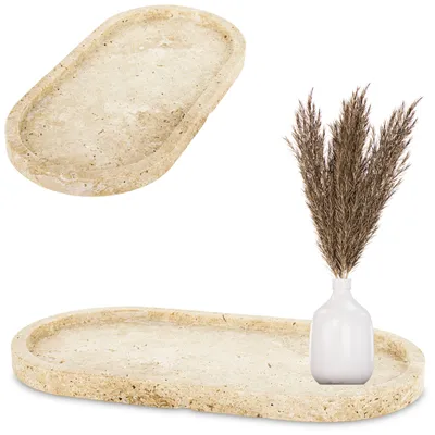 Produktbild von Artpol 181536 Dekorative Schale Oval Beige Travertin
