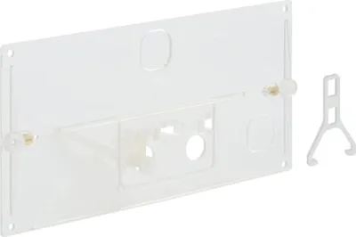 Image de Plaque de protection Geberit pour conversion UP-SPK transparente avec étrier, 1 pièce.