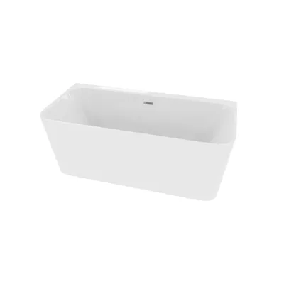 Produktbild von LAVITA Freistehende Wandbadewanne Mensola 1500 Acryl 150x80x60 cm| Badewannen Rechteckige Form | Moderne | Acryl-Wanne Freistehend 2 Personen | 265 L | Antimikrobielle Beschichtung | Weiß Glanz