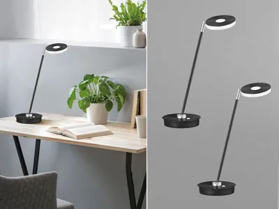 Produktbild von 2er SET verstellbare & dimmbare LED Schreibtischlampen Bürolampen Design Schwarz