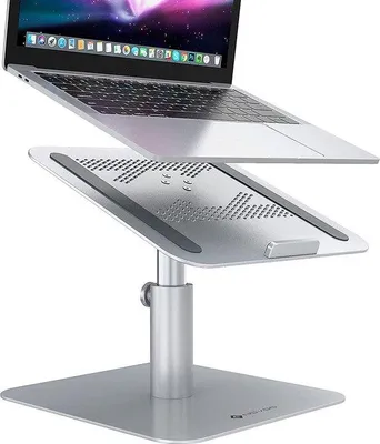 Produktbild von Laptophalterung Höhenverstellbar Neigbar Drehbar für 10-17 Zoll Laptops & Tablets, 145-205 mm Höhe