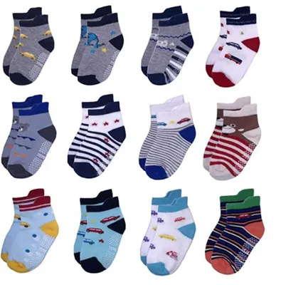 Produktbild von Baby Socken 12 Paar Antirutsch Anti-Rutsch Neugeborenes Kinder Kleinkinder Babysocken Rutschfest für 0-1 Jahre Baby Jungen und Mädchen