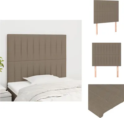 Produktbild von vidaXL Kopfteile 2 Stk. Taupe 80x5x78/88 cm Stoff -  Kopf- & Fußenden