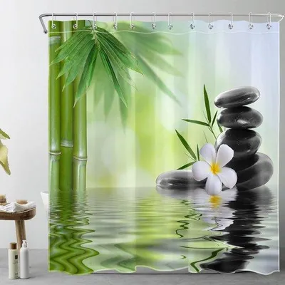 Productafbeelding van Douchegordijn, extra lang - waterdicht, anti-schimmel, 180x200 cm