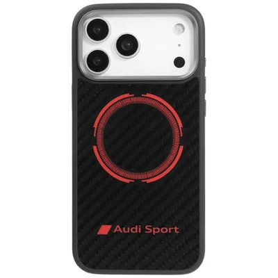 Immagine prodotto di Etui Audi Rsq in fibra di carbonio Sport Cerchio Rosso Magsafe Fare Iphone 17 Pro Max - Czarne