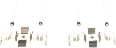 Produktbild von BOSCH 1 987 474 338 Zubehörsatz Scheibenbremsbelag Vorne passend für MERCEDES-BENZ E-Klasse Limousine (W211) M-Klasse (W163) CLS (C219) SL (R129)