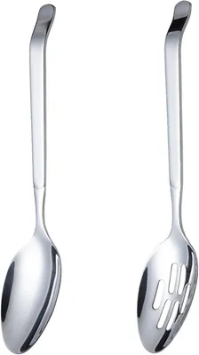 Obrázok produktu pre Servírovacia lyžica nerezová 27,8 cm, dlhá rukoväť, 2 kusy, na oslavy