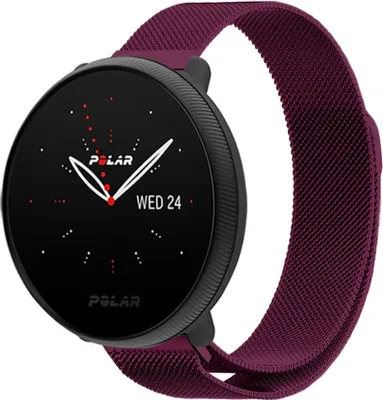 Produktbild von Strap-it Milanese Armband - Kompatibel mit Polar Ignite 2Armband Ersatzarmband Edelstahl Armband mit Magnetverschluss Sportuhr zubehör für smartwatch 20mm Armband Violett